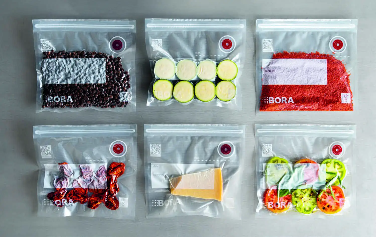 img122 BORA QVac vakuumske kese raznih veličina, primeri čuvanja hrane